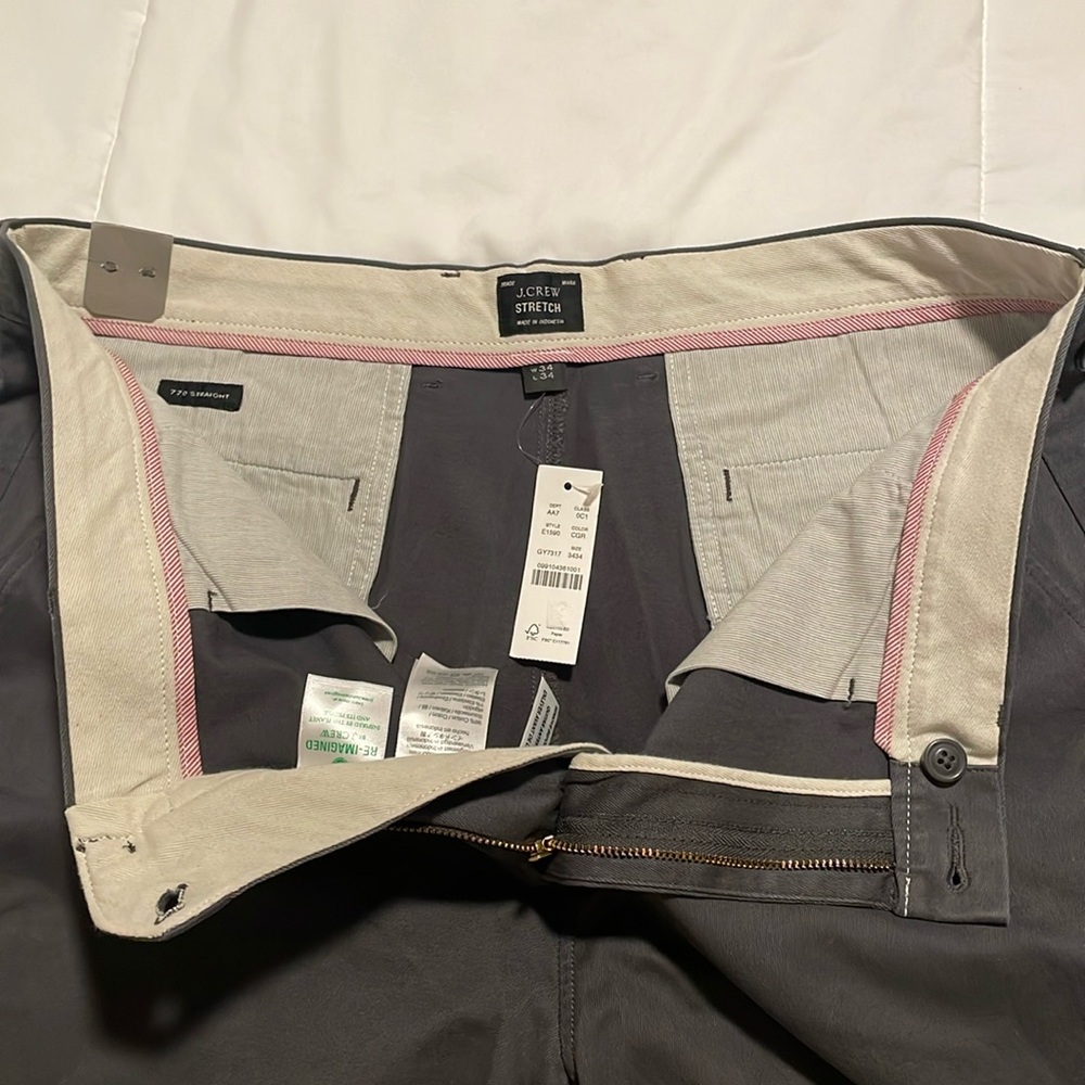 J. Crew 770 Straight Stretch Gray Chinos - Picture 4 of 10